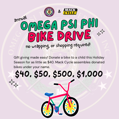 Omega Psi Phi Bicycle Toy Drive 2025