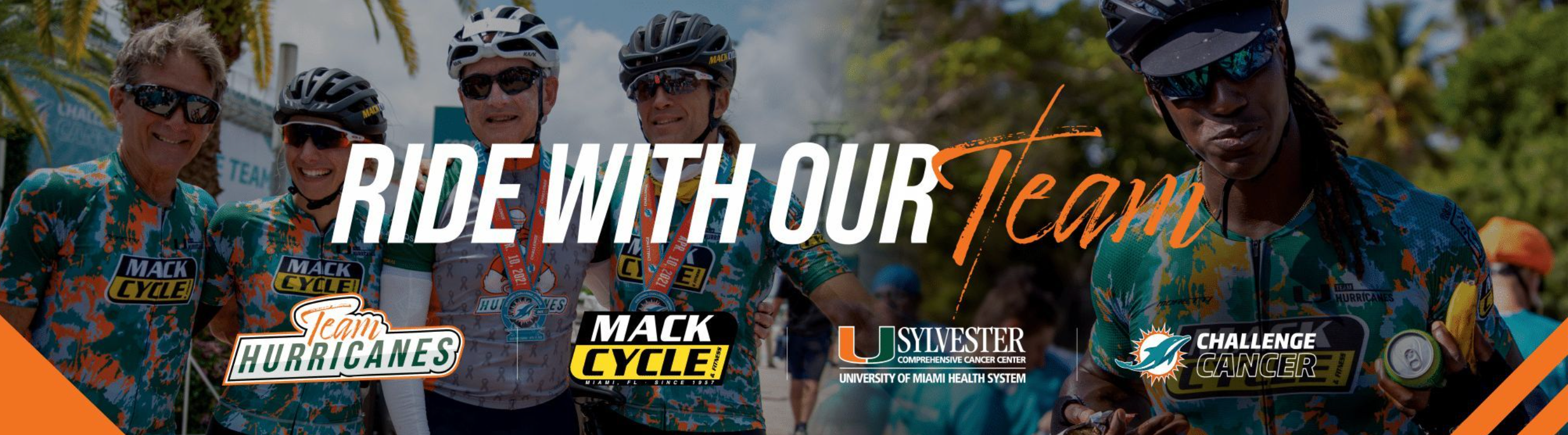 free registration to ride with team hurricanes mack cycle for the dolphins challenge cancer