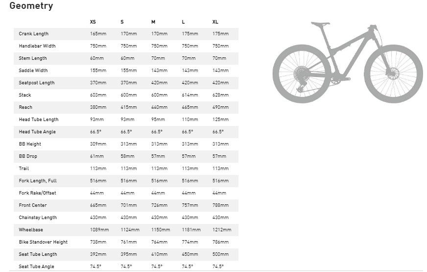 2023 Specialized Epic World Cup SRAM Eagle 12 Speed Mountain Bike