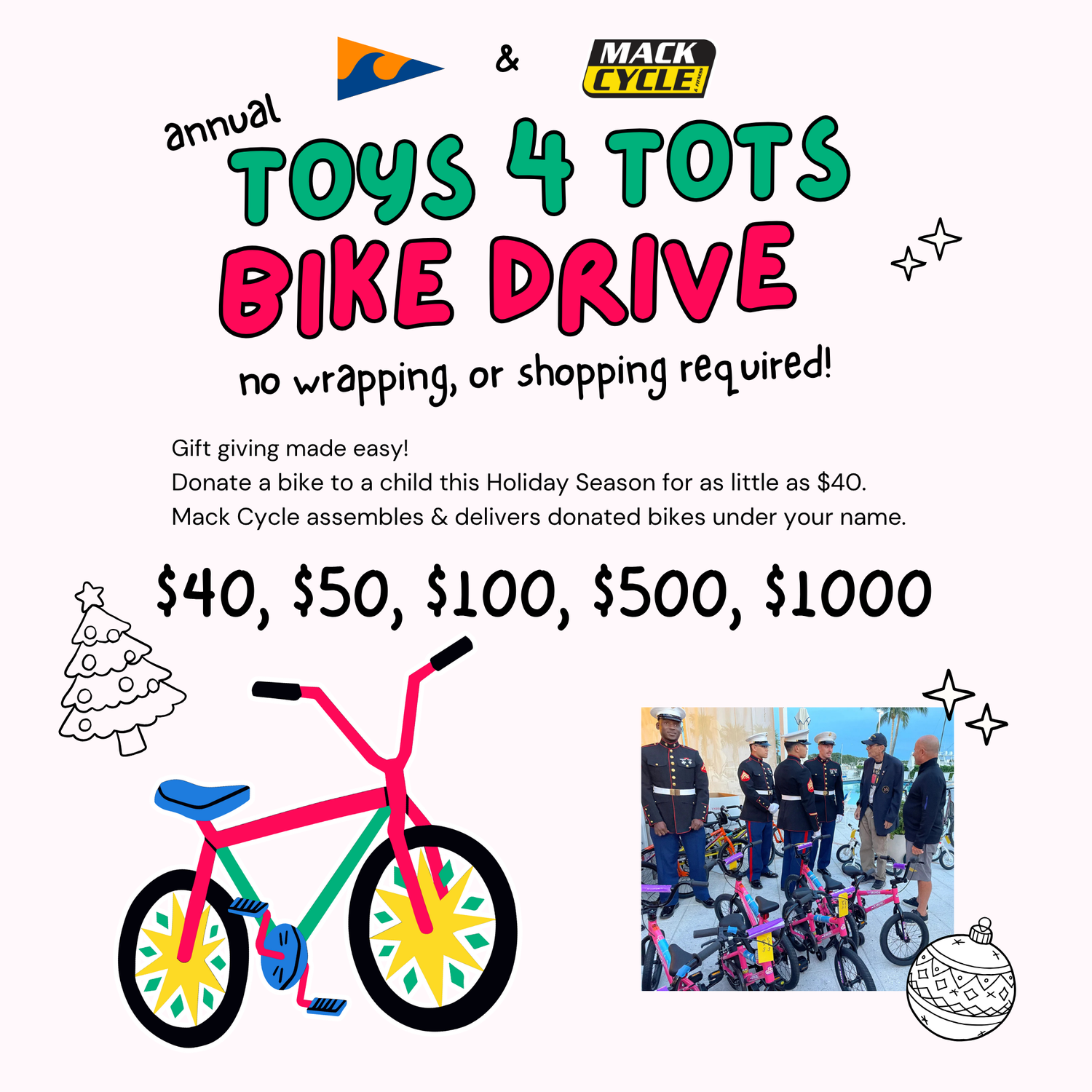 TOYS FOR TOTS BIKE DONATIONS (CRYC)