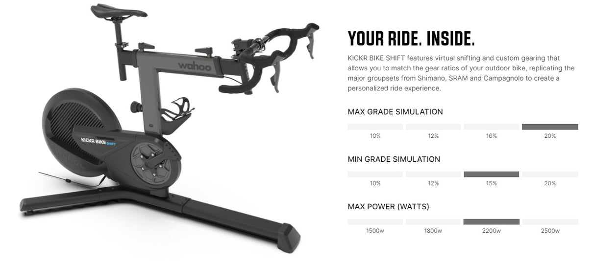 Wahoo KICKR BIKE SHIFT Indoor Smart Bike - Store Pickup Only