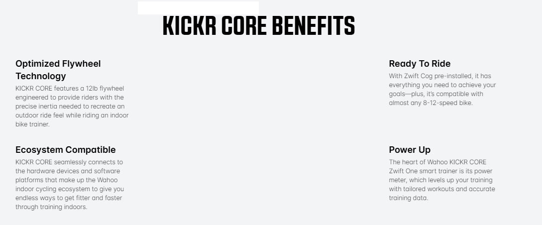 Wahoo KICKR CORE Zwift One With Cog/Click Smart Trainer - WFBKTR4-1CC