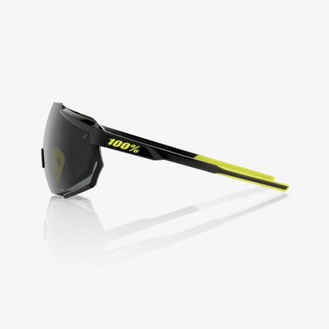 100% Racetrap Performance Sunglasses - GlossBlack/SmokeLens