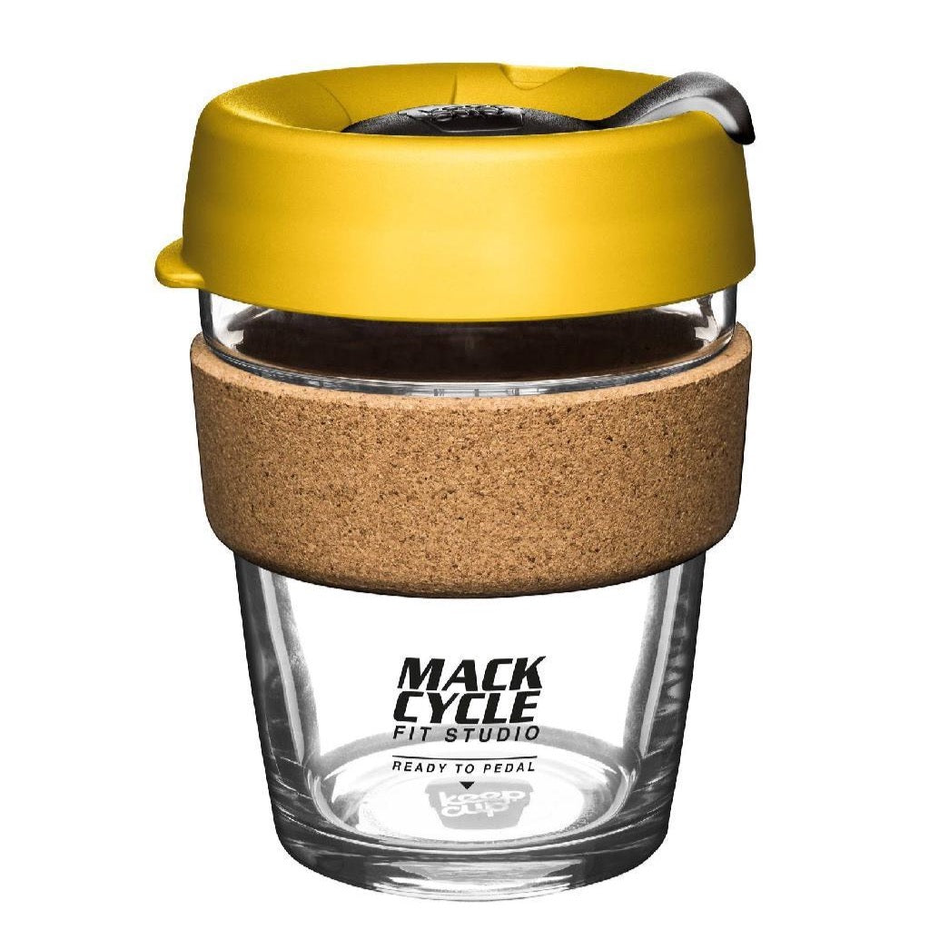 "Ready to Pedal" KeepCup Re-usable Glass Cup - Brew Series - 12oz