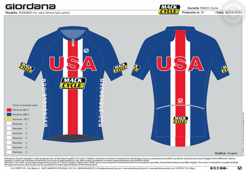 Giordana Vero Forma Lyte Jersey ( Team USA )